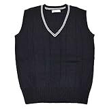 子供用 スクール ベスト 綿混 Vネックベスト 男児 ボーイズ 卒業 発表会 冠婚葬祭 fo-4101 160cm ネイビー