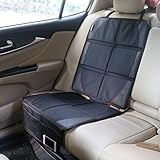 Child Car Seat Protector, EleFox Premium Black Full Size Seat Protector For Under Car Seat, Kids, Pe