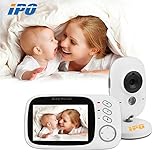 IPO ベビーモニター 3.2インチワイヤレスビデオベビーモニターホームモニター守りモニター監視カメラ＋リモコン付きなモニターセット　防犯カメラ見守りカメラベビーカメラ遠隔監視カメラセキュリティーカメ