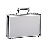 アルミハード側ケースRugged TexturedフライトキャビンクルーHand Luggage Sliver Carrying Case with Combination Locks、13.6インチ