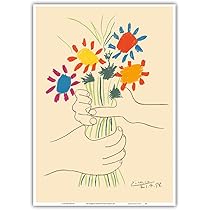 パブロ・ピカソ │ Pablo Picasso　「小さな花」　リトグラフ版画 パブロ・ピカソ │ Pablo Picasso 「小さな花」 リトグラフ版画