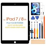 ARSSLY タッチスクリーン iPad 7/8 10.2インチ 2019 2020 7th 8th Digitizer タッチスクリーン iPad A2197 A2198 A2200 A2270 A2428 A2429 A2430用 ホームボタンなし LCDではありません(ブラック)