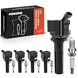 A-Premium イグニッションコイルとスパークプラグキット シボレーコロラド 2007-2012 & GMC キャニオン 2007-2012 & Hummer H3 2007-2010に対応 3.7L 5個セット