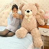 elfishgoテディベア ぬいぐるみ くま/クマ 大きいぬいぐるみ くま 特大 プレゼント/お祝い ふわふわな手触りがたまらないぬいぐるみ (80cm, ライトブラウン)