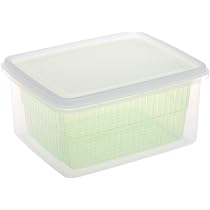 Amazon｜サンコープラスチック ザル付Dパック グリーン D-9d AZL8606