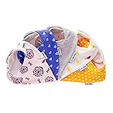 Lovjoy Bandana Baby Bibs - Pack of 5 Girls Designs (Chirpy & cheerful)