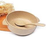 Bardland shy-03 子供食器 お茶碗 パンダ ちゃわん 丸碗 お碗 ボウル こども食器 子供用 児童 可愛い (ベージュ米)