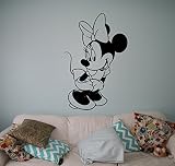 Minnieマウス壁デカールディズニー漫画ビニールステッカー壁アート装飾子供の子供部屋アイデアルームインテリア取り外し可能デザイン4 ( Mik )