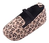 (ビグッド)Bigood 可愛い 子供靴 女の子 赤ちゃん ベビー靴 ゴム フォーマル フラット ルームシューズ ヒョウ柄 出産祝い 結婚式 カーキ 12cm