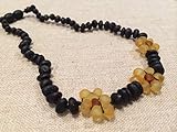 Baltic Amber 12.5 Inch Teething Necklace for Babies (Unisex) (Cherry Black Red Yellow Cognac Brown L