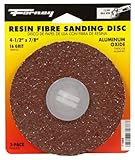 Forney 71666 Sanding Discs, Aluminum Oxide with 7/8-Inch Arbor, 4-1/2-Inch, 16-Grit, 3-Pack by Forne