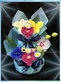 ２段お花のブルーおむつケーキ＜Ｓテープ＞
