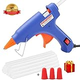 グルーガン　MRLI小型グルーガン glue gun 溶融グルースティック25本付　軽いぐるーがん 便利な接著剤道具 ホットボンド 強力粘着グルー クイック修復　フィンガーキャップ＆スイッチ付き（20