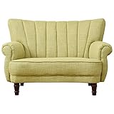 アビライト 大川家具 4色から選べる クラシックスタイル ファブリック ソファ 2人掛け グリーン SKT-0139