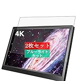 2枚 Sukix ブルーライトカット フィルム 、 cocopar 4kモバイルモニター 15.6インチ ディスプレイ 向けの 液晶保護フィルム ブルーライトカットフィルム シート シール 保護フィルム（非 ガラスフィルム 強化ガラス ガラス ）
