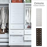 JKプラン Celeste ロッカーシリーズ 衣類 洋服を収納するチェスト 上置き 幅60cm ダークブラウン FRM-1005-DB