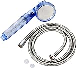 DEWEL　シャワーヘッド　3段階モード　節水高圧　天然鉱石で2重濾過　金属ホース付き　分解式　手入れ便利　壁掛け　手持ち (ホース付、旧型)