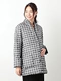Angeliebe エンジェリーベ マタニティ ファイバー ダウン ジャケット （ はんてん ） 防寒 妊婦服 アウター あったか M ～ L オフ ／ ブラック チェック2154921549102