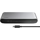 Belkin 5-in-1 Thunderbolt 4ドッキングステーション 40Gbpsデータ転送 96W PD対応 デュアル4K/60Hz シングル8K/30Hz 150W電源ユニット&TB4ケーブル(0.8m)付属 INC013qcSGY