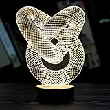 anbooクリエイティブ夜ライト光学式3dチェーンリンク照明レーザーカットデスクランプUSB LED