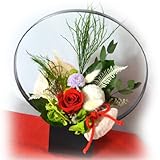 ほんのり香る！和風プリザーブドフラワーアレンジ　[華恋　レッド]