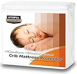 Utopia Bedding 防水加工ベビーベッド用マットレス保護シート 低アレルギー性ジャカード織ベビーベッ用ボックスシーツ － 通気性の良いマットレス保護シート 優れたベビーベッド用マットレスパッ