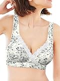[スウィートマミー] 授乳ブラジャー マタニティ ノンワイヤー パッド取り外し可能 日本製 【花柄】 フロストグレー GL(EF65-75)