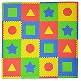 Tadpoles 16 Sq Ft First Shapes Playmat Set, Primary by Tadpoles