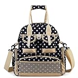 Ajusen マザーズバッグ リュック バックパック キャンバスバッグ 軽量 多機能 大容量 防水 普段使い ママに優しい(ブルー)