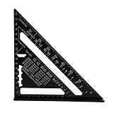 Biuuu 7インチメトリックアルミニウム合金スピードスクエアルーフィング三角アングルプロトラクター