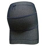 ネトゥル デニムニット補助ベルト付き妊婦帯 M ネイビー 6009