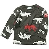 《H28秋冬物》 CHANNEL(チャンネル) 天竺恐竜総柄Pt長袖Tシャツ 100cm/チャコール NO.CN-6407