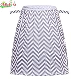 OHBABYKAベビー巾着 収納バッグ 収納袋 洗えるゴミ袋 洗濯袋 エコバッグ オムツポーチバッグ (ストライプ)