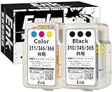 【東京第8商会Enk】BC-310・BC-345・BC-365 共通/BC-311・BC-346・BC-366 共通 キャノン (Canon) 用 詰め替えインク インク専門家監修 国際規格認証取得工場の製造 プリンター用 互換インク ※商品説明や交換動画を確認の上お買い求めください。