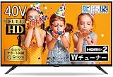 [山善] 40V型 フルハイビジョン 液晶テレビ (裏番組録画 外付けHDD録画 対応) QRT-40W2K