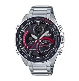 EDIFICE エディフィス CASIO カシオ Bluetooth ブルートゥース スマホ連動 タフソーラー ECB-900DB-1A クロノグラフ カレンダー アナログ デジタル ブラック レッド ビジネスウォッチ スポーツウォッチ ステンレス 防水 [並行輸入品]
