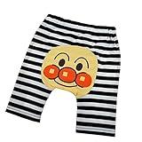 アンパンマン ハーフパンツ ボーダー5分丈 モンキーパンツ キッズ 女の子 男の子 ガールズ ボーイズ fo-sa4551 80cm ブラック