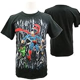 DC Comics（ディーシーコミックス）アメリカンヒーロー・半袖Tシャツ（ブラック）