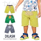 (ディラッシュ) DILASH盛夏'16/ダンガリーハーフパンツ 80 黄緑