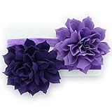 My Lello Toddler / Little Girlsファブリック花びら花ヘッドバンド2パック US サイズ: XL カラー: パープル