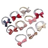 Oujyo 子供ヘアゴム　ヘアアクセサリー　リボン　カラフル１０点セット　ベビー　　大人　髪飾り　ヘア飾り　ヘアリング