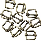 [KUKU工房] リュックカン 移動カン レザークラフト金具 10個セット (内径10mm, アンティークゴールド)