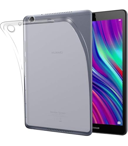 Amazon | PCATEC Huawei MediaPad M5 Lite 8 ケース クリア 半