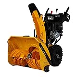 除雪機 自走式 セル付き ヘッドライト付き イエロー 除雪幅約72cm 337cc 11馬力 11HP 4サイクル 雪かき機 雪かき 投雪 除雪作業 エンジン ガソリン 自走 家庭用 黄 YELLOW