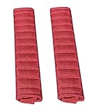 2 PCSリネンカーシートベルトショルダーパッドシートベルトパッド、 赤