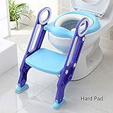 子供用トイレシート、梯子付き子供用トイレトレーナー、男性用、女性用ベビーキャリー用75kg,Purple,Hardpad