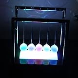 Liebeye 光ニュートンスイングボールおもちゃ 振り子 クリエイティブ ホームデスクトップの装飾 子供のクリスマスギフト ブラックベース