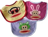 Small Paul by Paul Frank 0-12 Months Bib Set, Yellow/Purple/Pink, 3 Pack by Small Paul by Paul Frank