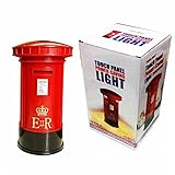1pcsレトロメールボックス形状Piggy Bank LEDナイトライトヴィンテージヨーロッパBritish照明テーブルランプLuminariasお金ボックス