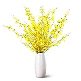 陶器乾燥花瓶花飾り装飾（ピンク）（白）（黄色）高25 *直径8 *幅11cm ( Color : Yellow )